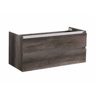 Badmeubel onderkast met greeplijst aluminium 120 Century Oak OP = OP