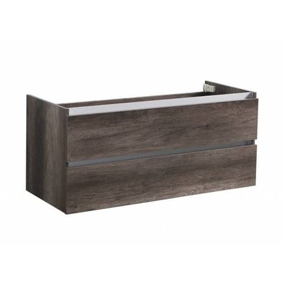 Badmeubel onderkast met greeplijst aluminium 120 Century Oak OP = OP