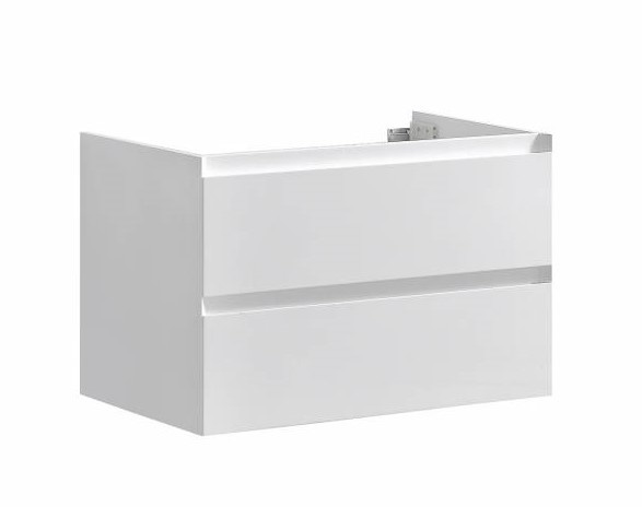 Badmeubel Infinity onderkast met greeplijst in korpus kleur 80 Hoogglans Wit