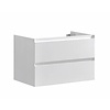 Badmeubel Infinity onderkast met greeplijst in korpus kleur 80 Hoogglans Wit OP = OP