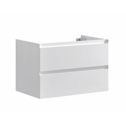Badmeubel Infinity onderkast met greeplijst in korpus kleur 80 Hoogglans Wit OP = OP