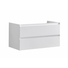 Badmeubel Infinity onderkast met greeplijst in korpus kleur 100 Hoogglans Wit OP = OP