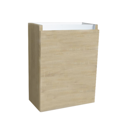 Fonteinkast met greeplijst aluminium Light Wood