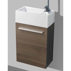 Fonteinkast met aluminium greep Grey Oak (zonder fonteinbakje) OP = OP