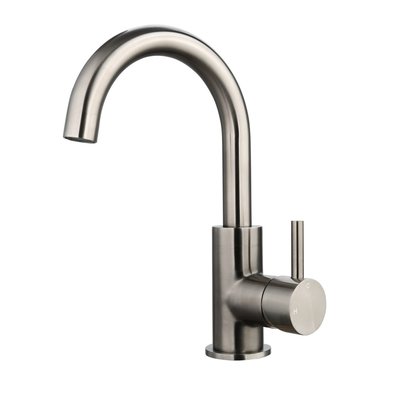 Wastafelmengkraan Largo met draaibare uitloop Gun Metal