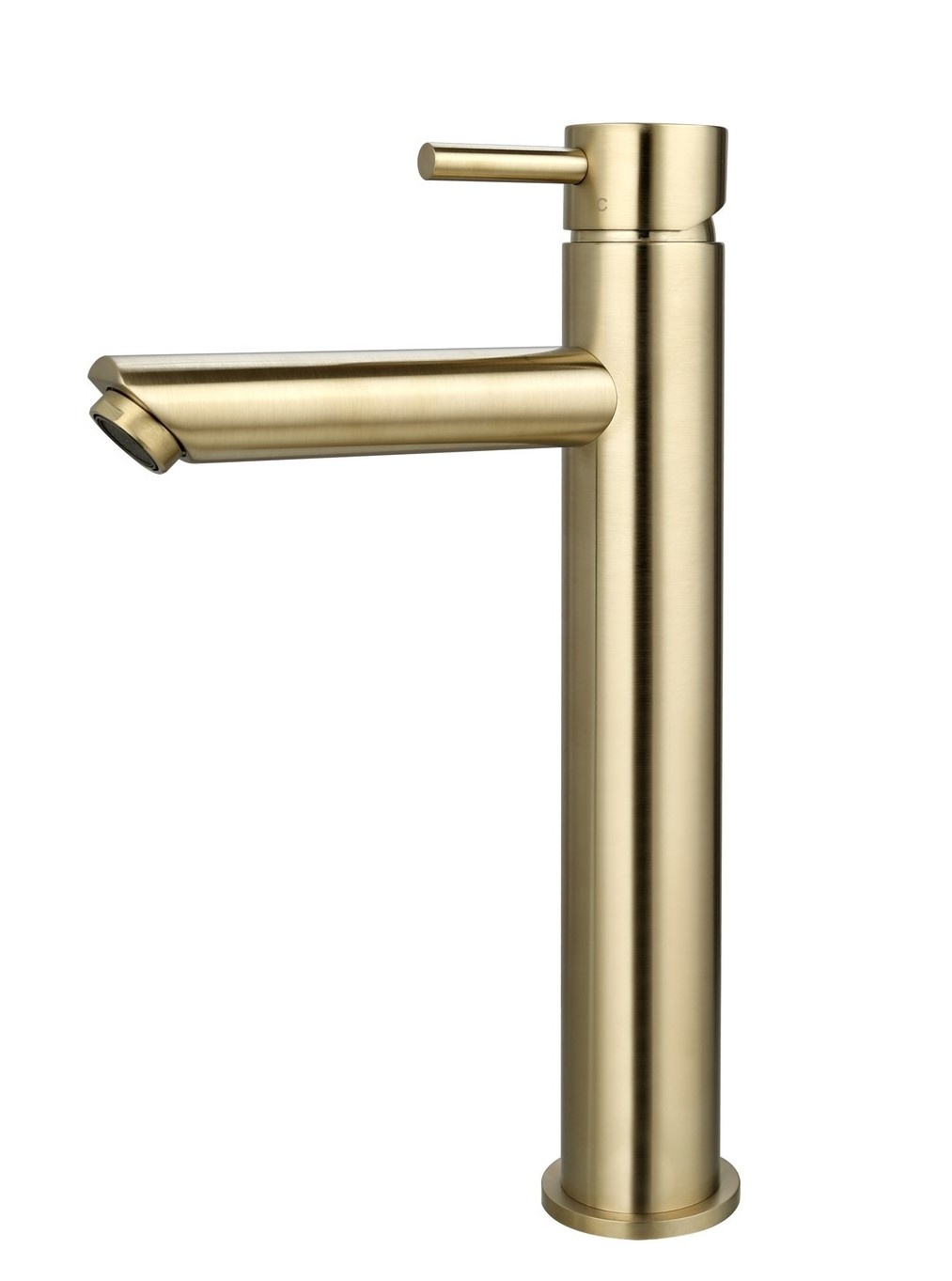 Wastafelmengkraan hoog Goud Geborsteld