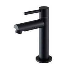 Fonteinkraan rond mat zwart