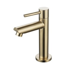 Fonteinkraan rond Goud Geborsteld