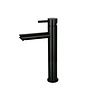 Wastafelmengkraan hoog Mat Zwart