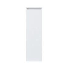 Trendline kolomkast half hoog met greeplijst aluminium  Hoogglans Wit