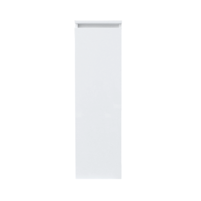 Trendline kolomkast half hoog met greeplijst aluminium Hoogglans Wit