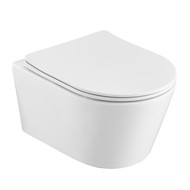 Wandcloset easy flush rimfree compact met slim toiletzitting softclose en quickrelease