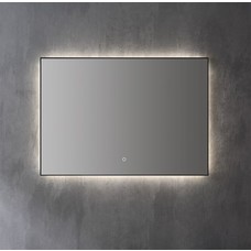 Spiegel decor met indirecte verlichting Mat Zwart 60