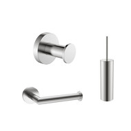 Toilet accessoire set rond RVS