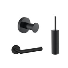 Toiletaccessoireset Mat Zwart