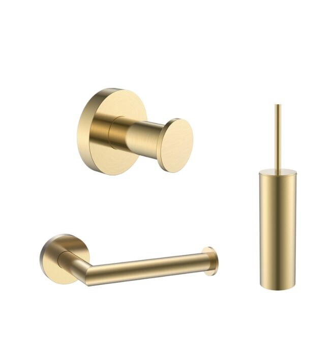 Toiletaccessoireset Goud Geborsteld