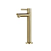 Fonteinkraan hoog rond Goud Geborsteld