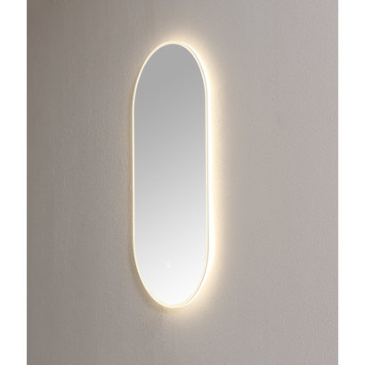 Spiegel ovaal met LED verlichting, 3 kleur instelbaar & dimbaar