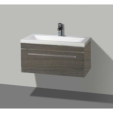 Badmeubelset met aluminium greep 90 Grey Oak zonder spiegel OP = OP