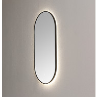 Spiegel ambiance met indirecte verlichting Mat Zwart incl. spiegelverwarming