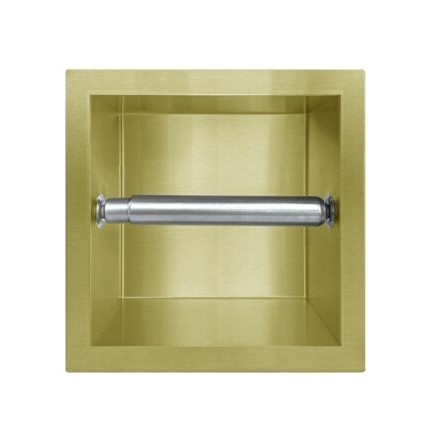 Inbouw-rolhouder Goud Geborsteld