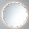 Ronde spiegel Brons met LED verlichting, 3 kleur instelbaar & dimbaar 100 incl. spiegelverwarming