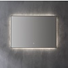 Spiegel decor met indirecte verlichting Mat Zwart 140