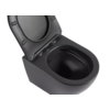 Wandcloset Color Line rimfree compact Mat Zwart met toiletzitting softclose en quickrelease