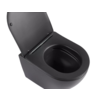 Wandcloset Color Line rimfree compact Mat Zwart met toiletzitting softclose en quickrelease
