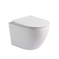 Wandcloset Color Line rimfree compact Mat Wit met toiletzitting softclose en quickrelease