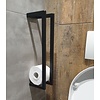 Toiletrolhouder staal Gun Metal 45x10x13 cm