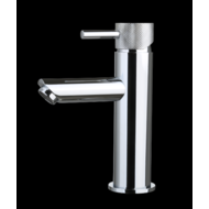 Wastafelmengkraan  Mia Chroom met geribbelde knop