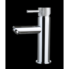 Wastafelmengkraan  Mia Chroom met geribbelde knop