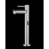 Fonteinkraan hoog Chroom met geribbelde knop