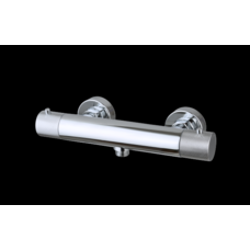 Douchemengkraan thermostatisch rond Chroom met geribbeld knop
