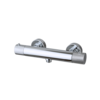Douchemengkraan thermostatisch rond Chroom met geribbeld knop