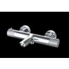 Badmengkraan thermostatisch rond Chroom met geribbeld knop