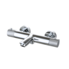 Badmengkraan thermostatisch rond Chroom met geribbeld knop