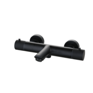 Badmengkraan thermostatisch Mat Zwart met geribbelde knop