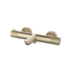 Badmengkraan thermostatisch rond Goud Geborsteld met geribbeld knop