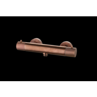 Douchemengkraan thermostatisch rond Brons met geribbeld knop