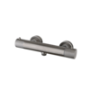 Douchemengkraan thermostatisch rond Gun Metal met geribbeld knop