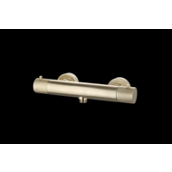 Douchemengkraan thermostatisch rond Goud Geborsteld met geribbeld knop