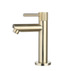 Fonteinkraan rond Goud Geborsteld met geribbeld knop