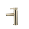 Wastafelmengkraan Mia Goud Geborsteld met geribbeld knop