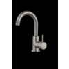 Wastafelmengkraan Largo met draaibare uitloop Gun Metal met geribbeld knop