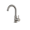 Wastafelmengkraan Largo met draaibare uitloop Gun Metal met geribbeld knop