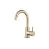 Wastafelmengkraan Largo met draaibare uitloop Goud Geborsteld met geribbeld knop