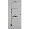 Doucheset thermostatisch (in hoogte verstelbaar) rond Chroom douchekop 20 cm