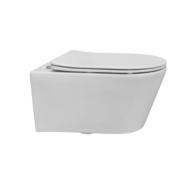 Wandcloset easy flush rimfree standaard met slim toiletzitting softclose en quickrelease